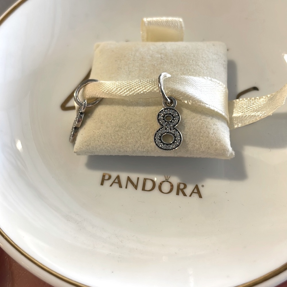 Pandora 8 CZ silver charm